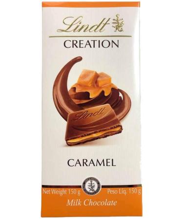 Lindt Extra Fine Milk Chocolate Filled with Caramel Coulis - 150g Bar - Buy Online on GoSupps.com