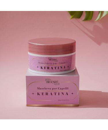 BIOCARE SHOP srl KERATINA HAIR MASK Restructures and disciplines the hair For coarse damaged and frizzy hair For rich full hair 250 ml Biocare Made in Italy - Buy Online on GoSupps.com
