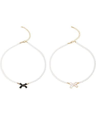 Southjieling Elegant Loop Trailer Necklace - Exquisite Jewelry with Art Beads Black Collarbone Chain for Women - Buy Online on GoSupps.com