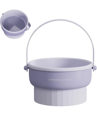 Generic 2 in 1 Makeup Brush Holder Makeup Brush Cleaning Drying Mat - Portable Washing Tool with Drying Function Silicon Brush Cleaner Pad for Women Girlfriend Purple - Buy Online on GoSupps.com