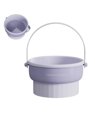 Makeup Brush Holder 2 in 1 Makeup Brush Clean Bowl Silicon Brush Organizer Rack Multipurpose Makeup Brush Scrubber Cleaner Makeup Brushes Holder Rack Washing Tool Brush Cleaner for Makeup Sponge