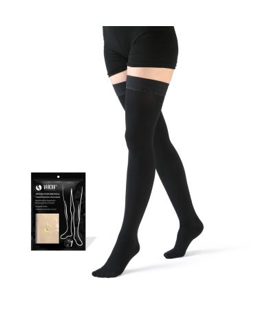 Varcoh compression stockings women compression stockings men support stockings women on for suitable pregnancy and varicose veins (black XL) XL Black - Buy Online on GoSupps.com