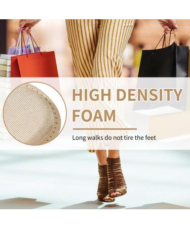2 Pairs Women's High Heel Insoles | Breathable Arch Support & 5D Sponge Comfort | Ideal for Barefoot Wear - Beige - Buy Online on GoSupps.com