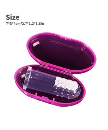 Baby Finger Toothbrush - Silicone Gum Cleaning & Massage Brush with Transparent Care Tool & Blue Box | Safe Oral Care for Infants - Buy Online on GoSupps.com