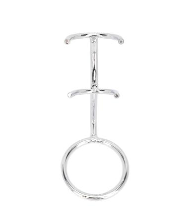 HUSHUI Stainless Steel Safety Brush Holder Modern Rustproof Safety Brush Display Stand Silver