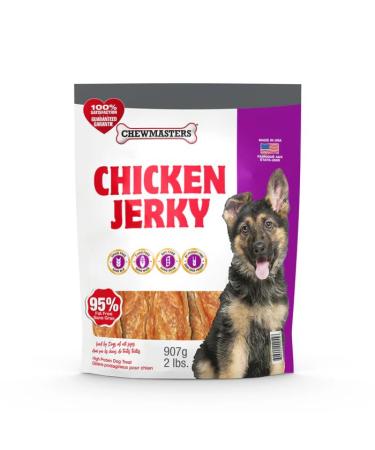 Chicken Jerky Dog Treats Bundle. Includes (1) Package of Chicken Jerky Dog Treats (2 pounds) with BIG MAPLE Trivia Cards. Excellent as a Treat or Training Aid