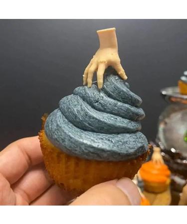 Spooky Delights: Halloween Horrors! 12pcs Mini Hand Thing Cupcake Toppers for Birthday Halloween Party Decor - Buy Online on GoSupps.com