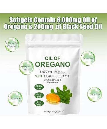 2 in 1 6000mg Oil of Oregano with Black Seed Oil 200mg Organic Oil of Oregano Softgel 6000mg Oil of Oregano Non-gmo Gluten Free 300 Softgel Capsule Oregano Oil Supplement Capsules Oil of Oregano Softgel Lovira Oil of Oregano with Black Seed Oil (1PCS) - Buy Online on GoSupps.com