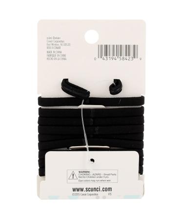 Scunci No-Slip Grip Black Elastics 10 Count, Pack of 2 - All Day Hold - Buy Online on GoSupps.com