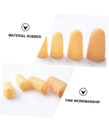FRCOLOR 50 Pcs Anti-Static Rubber Finger Cots - Pockmarked Finger Covers for Enhanced Grip & Protection - Yellow Fingertips - Buy Online on GoSupps.com