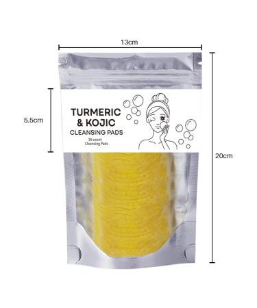 Turmeric & Kojic Cleansing Pads | Facial Sponges for Dark Spots | 40 Count - Buy Online on GoSupps.com