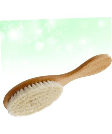 GLEAVI Natural Hair Brush Set for Baby | Soft Bristle Infant Hairbrush & Wooden Comb | Massage & Bath Brush Combo | 18X5CM White - Buy Online on GoSupps.com