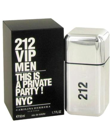 212 Vip By CAROLINA HERRERA FOR MEN 1.7 oz Eau De Toilette Spray 1.7 Fl Oz (Pack of 1)