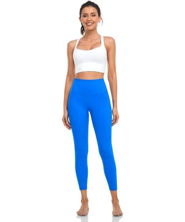 HeyNuts Pure&Plain 7/8 Athletic Leggings for Women | Tummy Control Workout Pants | Buttery Soft and Comfortable | Small Poolside Blue | 25 - Buy Online on GoSupps.com