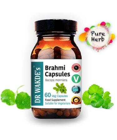 DR WAKDES Brahmi Capsules - 60 Vegan Ayurvedic Supplement for Mental Clarity & Focus | Bacopa Monnieri Herbal Natural Remedy - Buy Online on GoSupps.com