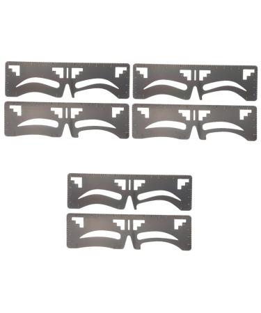 Beavorty 6 Pcs Eyebrow Ruler Makeup Tools Makeup Stuff Eyebrow Shaping Template Brow Shaping Ruler Eyebrow Stamp Stencil Mapping String Eyebrow Guide Stencil Brow Makeup Supplies Sticker 17x4.8cmx3pcs Blackx3pcs