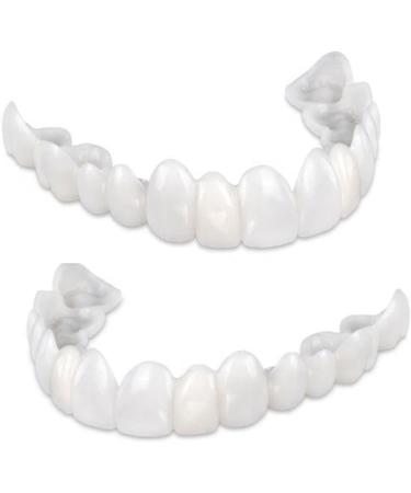 Giural 4 Pairs Veneers Teeth Set - Cosmetic Temporary Prosthesis for Men & Women | Silicone Tooth Whitening & False Teeth Solutions - Buy Online on GoSupps.com