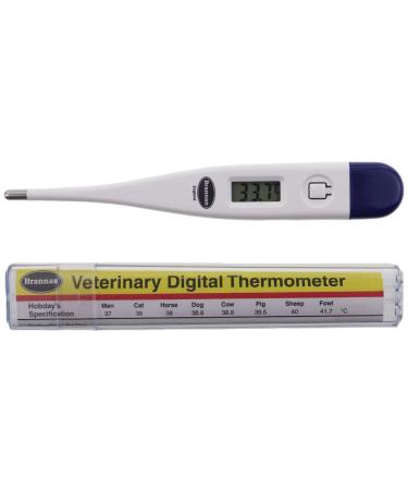 Digital Vets Thermometer For Pet Owners of Dogs Cats Horses Animals With FREE Veterinary Hobday's Spec Chart