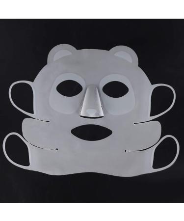 Reusable Panda Ear-Hook Silicone Facial Mask Beauty Face Moisturizing Mask Cover Prevent Serum Evaporation Beauty Tool for Sheet Mask Cover
