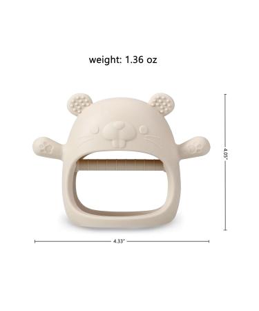 PandaEar 2 Pack Silicone Baby Teething Toys | Hand Teether Mitten for Soothing Relief | Chew Toys Hand Pacifier (White/Pink) - Buy Online on GoSupps.com