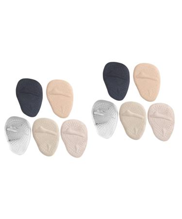 FOMIYES 10 Pairs Half Size Pad High Heel Toe Pad Shoe Pads for High Heels Boots Metatarsal Pads Metatarsal Foot Pads Shoe Insoles Gel Shoe Inserts Foot Cushions Non-Slip Sole Pad Jp Velvet