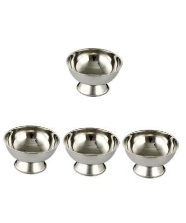 Frcolor 4 pieces high impact shell container for shaving soap shaving razor shell razor cup mustache cute rotten soap holder rustproof steel travel cream bowl care