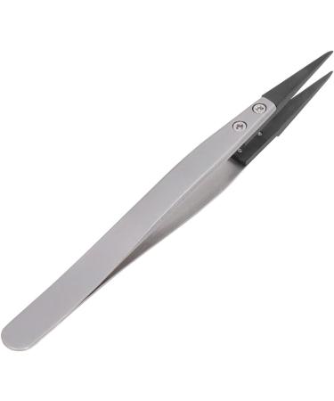 Point Tip Tweezers Anti Static Tweezers Black High Hardness Precise Carbon Fiber Plastic Tweezers for Electronics Jewelry Making Laboratory Work Repair - Buy Online on GoSupps.com