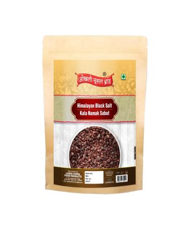 Okhli Musal Brand Kiln Fired Kala Noon Exotic Mineral Rich Black Salt Fresh Himalayan Black Salt | Black Salt Grinder Perfect for Chaats Chutneys Salads Fruits Grilled Chicken-400GM*1Pack