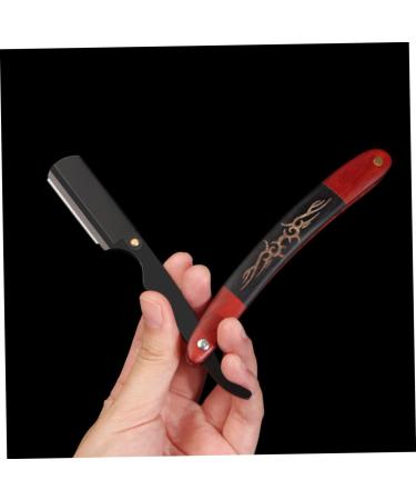 Minkissy Foldable Razor Manual Beard Shaver & Rustproof Steel Knife Holder for Mustache & Beard Styling - Buy Online on GoSupps.com