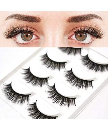 Buy 5 Pairs Cat Eye Faux Mink False Eyelashes - Natural Reusable No Glue Needed | Waterproof Fake Eyelash Extensions for Women - Buy Online on GoSupps.com