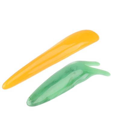 Beaupretty 6 STK massage device Spa-Board Point Stift Schabestab from Jade Body scratch board skin scraps for face nasal scraper The face tool massage stick beeswax 11x4.5cmx3pcs different colors x 3 pieces