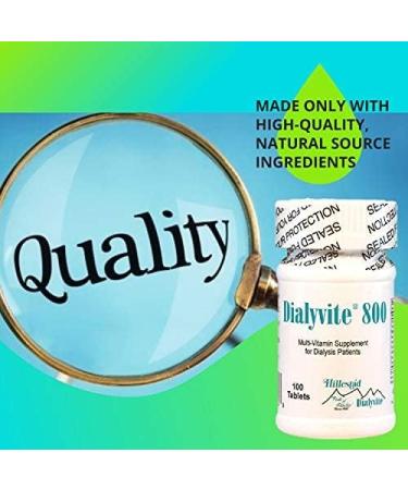 Hillestad Labs Dialyvite 800 Multi-Vitamin Supplement for Dialysis Patients - 100 Tablets - Buy Online on GoSupps.com