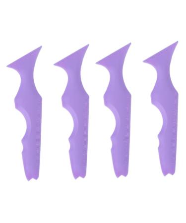 Angoily 4 Pcs Silicone Beauty Ruler Eyeliner Eyeshadow Applicator Guide Makeup Guide Stencils
