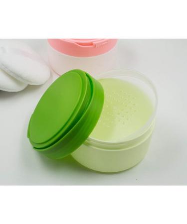 Travel-Friendly Baby Powder Container - Refillable Plastic Bath Powder Tank with Sieve - Portable Talcum Powder for Home & Travel (Green) - Buy Online on GoSupps.com
