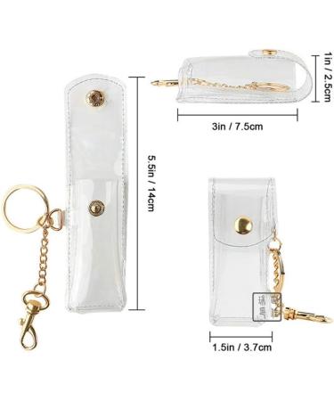 Buy Clear PVC Fashion Keychain Lipstick Holder | Stylish Outdoor Lipstick Sleeve Keychain - Buy Online on GoSupps.com