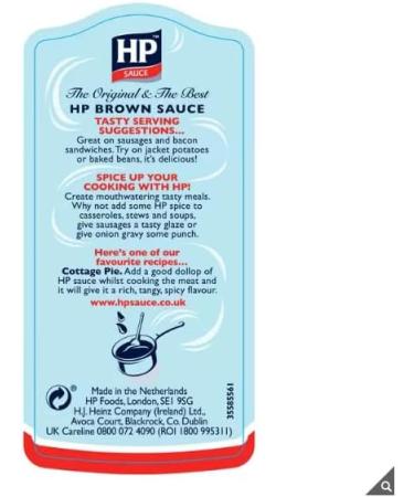 HP Brown Sauce- Low in Fat - No Artificial Colours Flavours or Preservatives - Suitable for Vegetarians - 2 x 600g - Buy Online on GoSupps.com