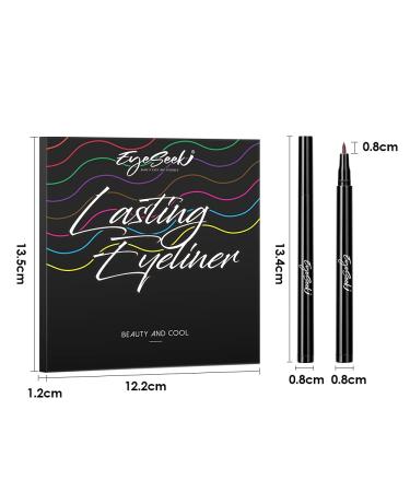 EYESEEK Liquid Eyeliner Pen Set - 12 Vibrant Colors, Waterproof & Smudge-Proof - Buy Online on GoSupps.com