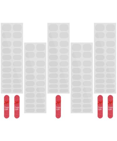 DOITOOL 15 Sheets Nail Stickers French Gel Nail Polish Strips Gel Nail Wraps Clear Gel Nail Strips Art Manicure Kit Semi Cured Gel Nail Strips Adhesive Foot Double Sided Tape - Buy Online on GoSupps.com