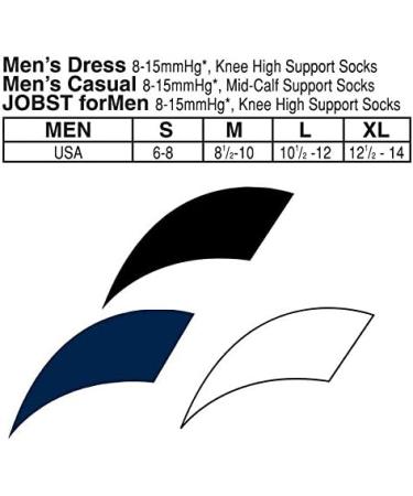 Men's 20-30 mmHg Thigh High Closed Toe Support Socks - Medium Size | International Shipping Available - Buy Online on GoSupps.com