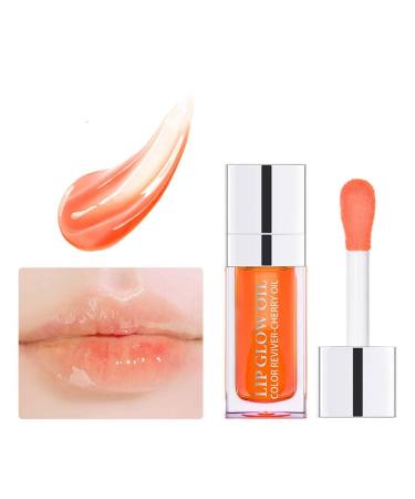 Lip Glow Oil Care Of Lips Enjoy Lip Spa Lip Color Oil Hydrating Lip Balm Lip Oil Gloss Tinted Hydrating Lip Care Lip Lines Lip Crystal Jelly Moisturizing (004 Coral)