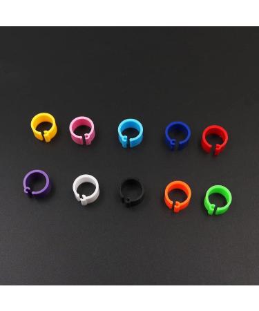 Buy Ancllo 200pcs 8mm No Numbers Birdsbone Tapes - Multicolored Clip-on Leg Rings for Pigeons & Parrots - 10 Color Mixed for Chicks - International Shipping Available - Buy Online on GoSupps.com