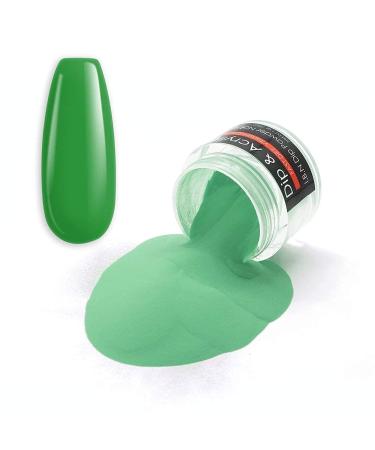 Green Dipping Powder (Added Vitamin Calcium) Salon Quality Fine Dip Powder Nail Art Powder for DIY French Manicure At Home, Odor-Free, Long-Lasting, No Nail Lamp Needed (75)