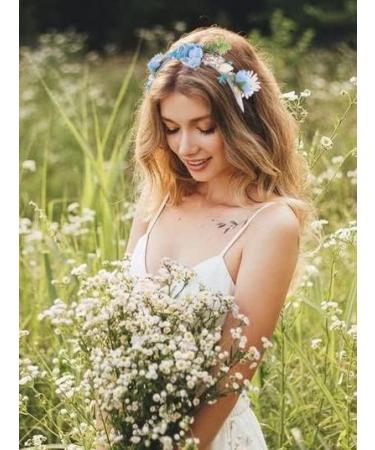 Fashband Boho Headband Blue Flower Elastic Hairband Starfish Beads Hair Accessories for Women and Girls - Buy Online on GoSupps.com