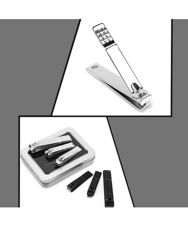 Nail Clippers Set Manicure Pedicure with Built-in Nail File Professional Nail Clippers Set 3 Pieces Ladies and Man Silver - Buy Online on GoSupps.com