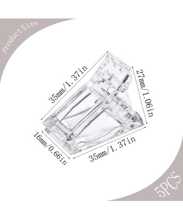 5 Pcs Transparent Polygel Nail Clips | Quick Building Nail Extension Manicure Set - Buy Online on GoSupps.com