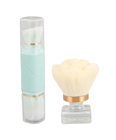 Makeup Brush Flower Shape Makeup Brush with Rotatable Handle Thickened Die Casting Process for Blush Application with Artificial Fiber White Blue