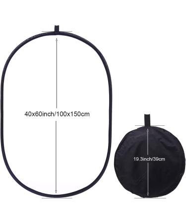40x60 / 100x150cm Multi Collapsible Disc Lighting Reflector Set - 5-in-1 Translucent Silver Gold White Black - Studio Photography Essential - Buy Online on GoSupps.com