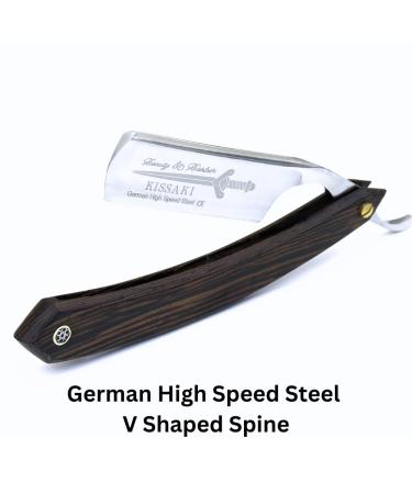 Shave Ready Straight Razor - Wenge Wood Scale & Sheath | High-Speed Steel Straight Edge Razor for Men | Classic Barber Accessories - Buy Online on GoSupps.com