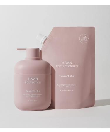 HAAN - Refill Body Lotion moisturizing and nourishing with 97% natural and prebiotic ingredients. Reloadable. Tales of Lotus Cuerpo Cream - Buy Online on GoSupps.com