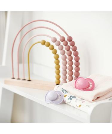 MAM Original Pure Night Soother 16+ Months (Set of 2) SkinSoft Silicone Teat, Glow in the Dark, Sustainable and Bio-Renewable, Pink/Purple (Designs Vary) - Buy Online on GoSupps.com